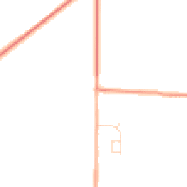Daytime road noise heatmap for PE7 2FS
