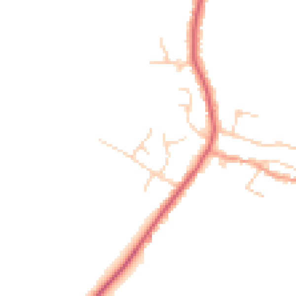 Daytime road noise heatmap for PE7 3AL