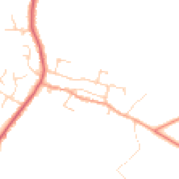 Daytime road noise heatmap for PE7 3AX