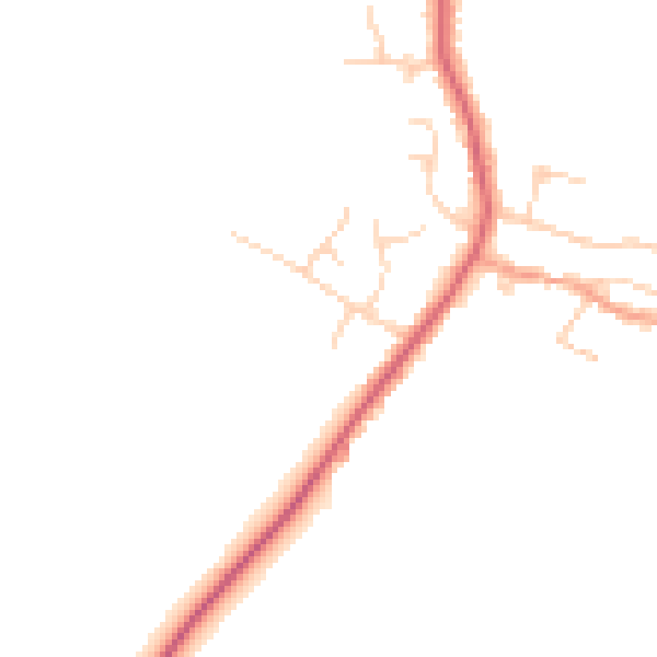 Daytime road noise heatmap for PE7 3BB