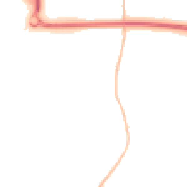 Night-time road noise heatmap for PE7 3BJ