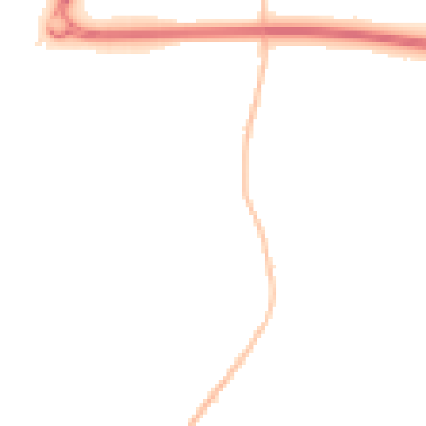 Night-time road noise heatmap for PE7 3BL