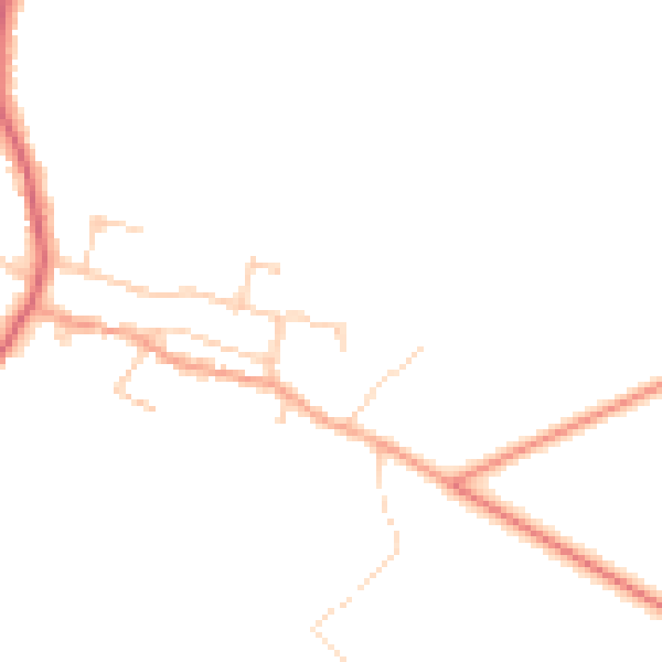 Daytime road noise heatmap for PE7 3DU