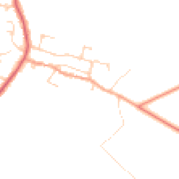 Daytime road noise heatmap for PE7 3DX