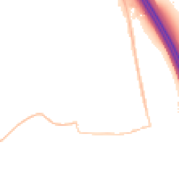 Night-time road noise heatmap for PE7 3FQ