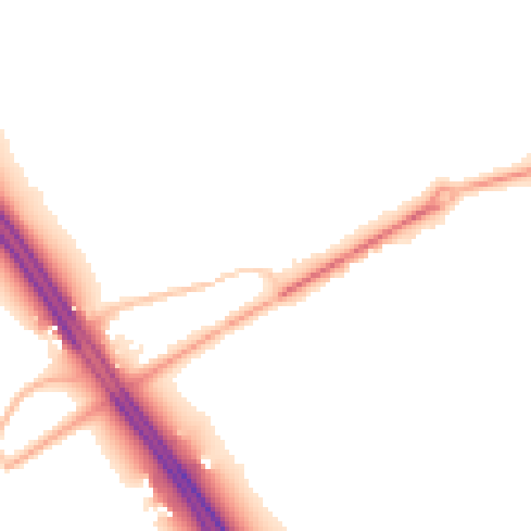 Night-time road noise heatmap for PE7 3GA