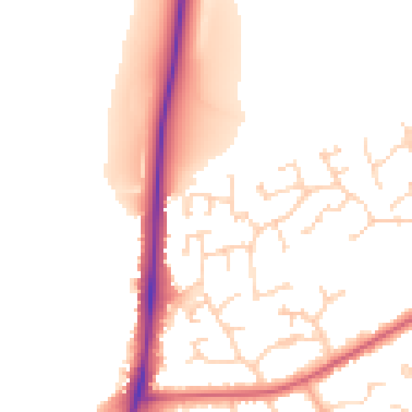 Daytime road noise heatmap for PE7 3GB