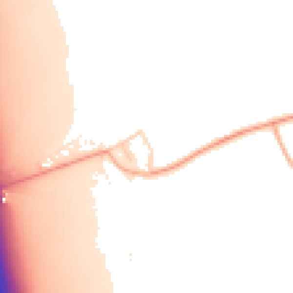 Daytime road noise heatmap for PE7 3QW