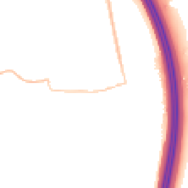 Night-time road noise heatmap for PE7 3RF