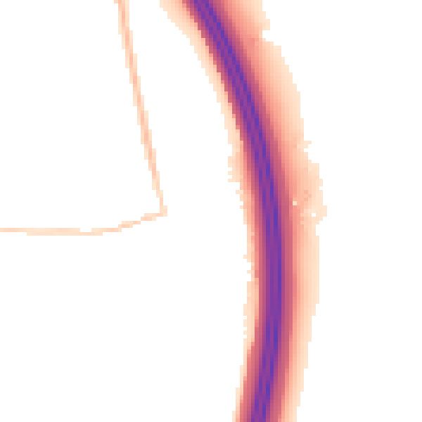 Night-time road noise heatmap for PE7 3RJ
