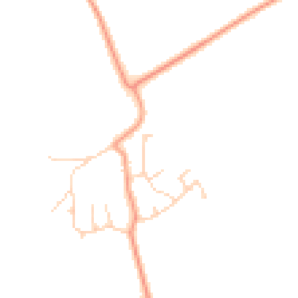 Daytime road noise heatmap for PE7 3SF