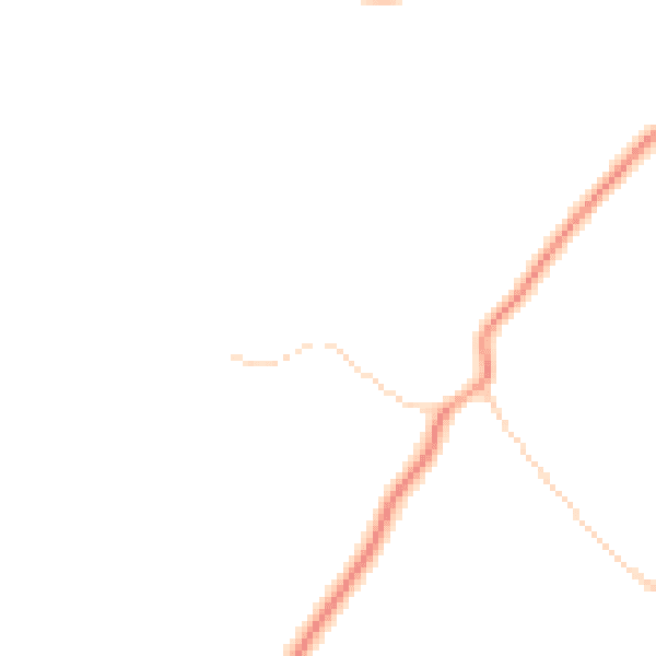 Daytime road noise heatmap for PE7 3SG