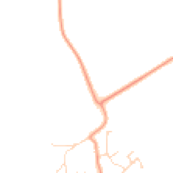Daytime road noise heatmap for PE7 3SS