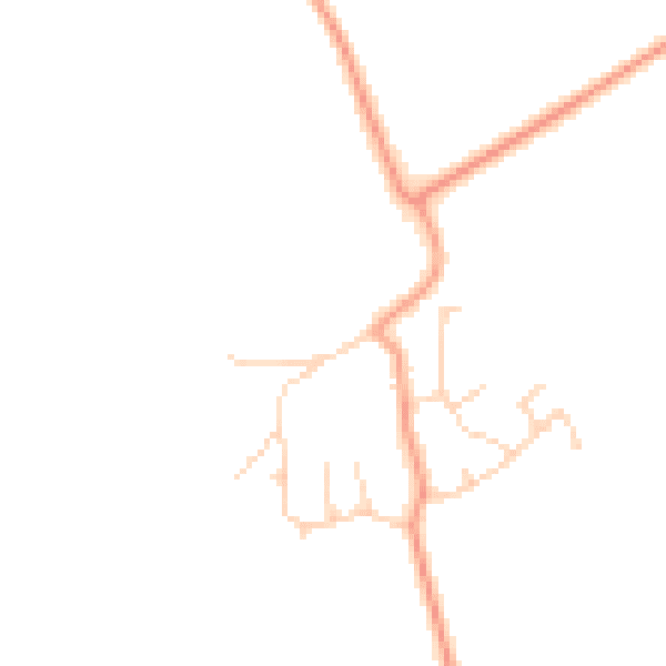 Daytime road noise heatmap for PE7 3SU