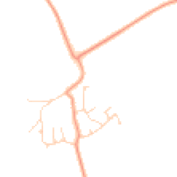 Daytime road noise heatmap for PE7 3SW
