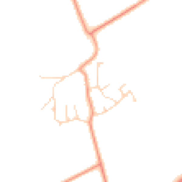 Daytime road noise heatmap for PE7 3SY