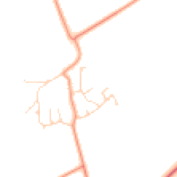 Daytime road noise heatmap for PE7 3SZ