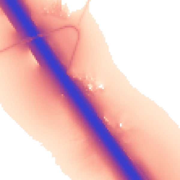 Daytime road noise heatmap for PE7 3TN