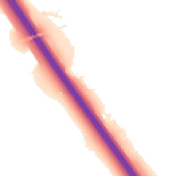 Night-time road noise heatmap for PE7 3TN