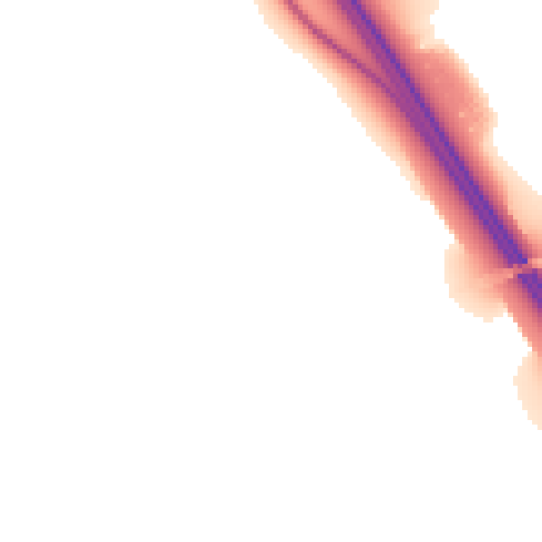 Night-time road noise heatmap for PE7 3TP