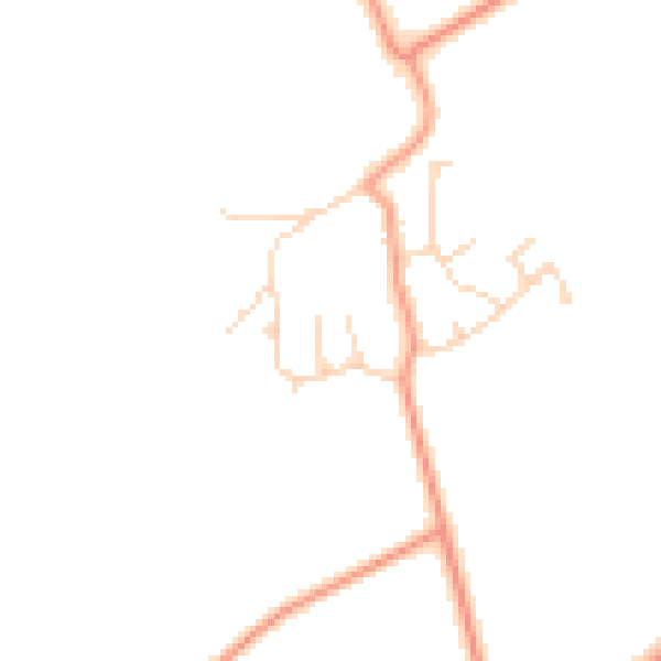 Daytime road noise heatmap for PE7 3TX