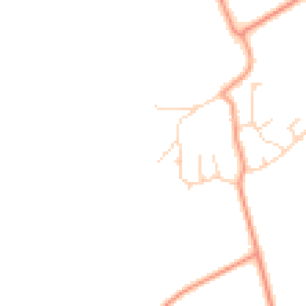 Daytime road noise heatmap for PE7 3TZ