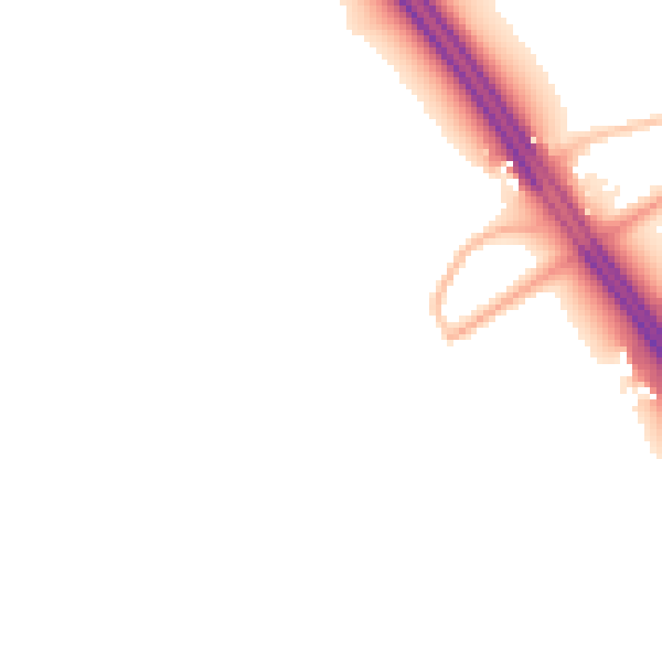 Night-time road noise heatmap for PE7 3UB