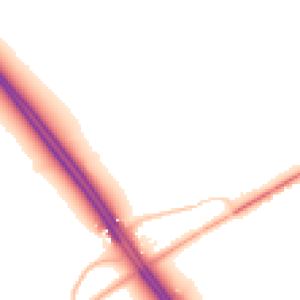 Night-time road noise heatmap for PE7 3UW