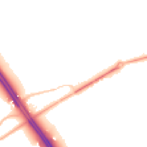 Night-time road noise heatmap for PE7 3UX