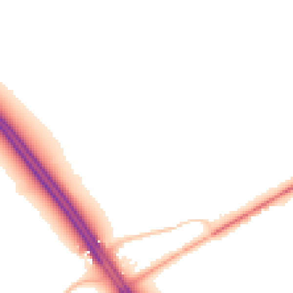 Night-time road noise heatmap for PE7 3UZ