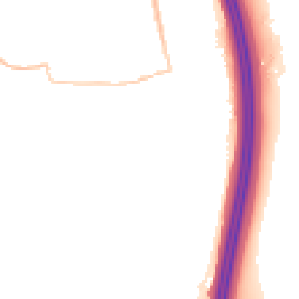 Night-time road noise heatmap for PE7 3XB