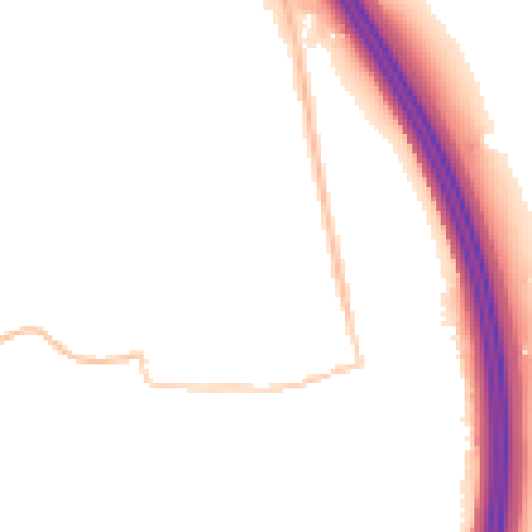 Night-time road noise heatmap for PE7 3XE
