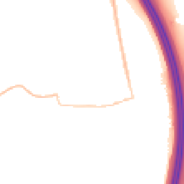 Night-time road noise heatmap for PE7 3XG