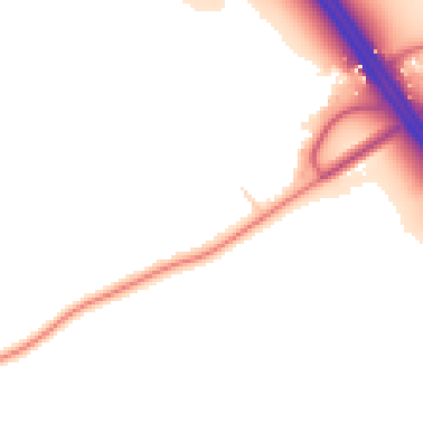 Daytime road noise heatmap for PE7 4AB