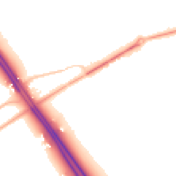 Night-time road noise heatmap for PE7 4AJ