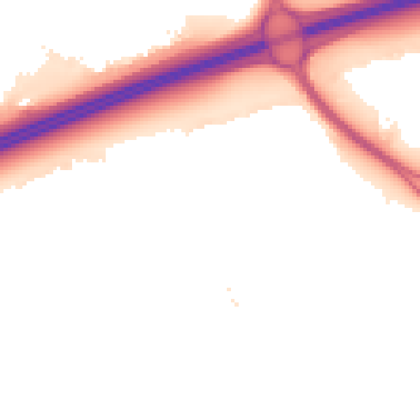 Night-time road noise heatmap for PE7 8AB