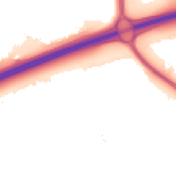 Night-time road noise heatmap for PE7 8AE