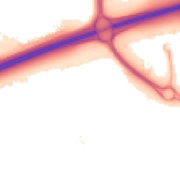 Night-time road noise heatmap for PE7 8AQ