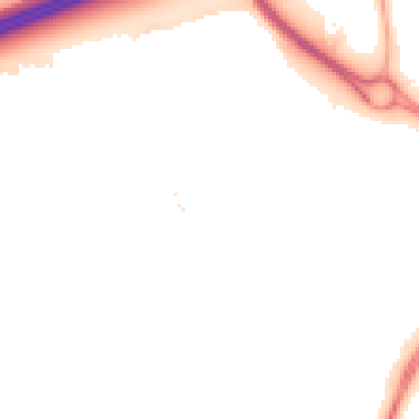 Night-time road noise heatmap for PE7 8AS