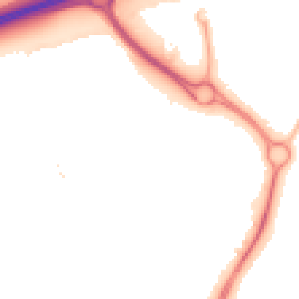 Night-time road noise heatmap for PE7 8BE