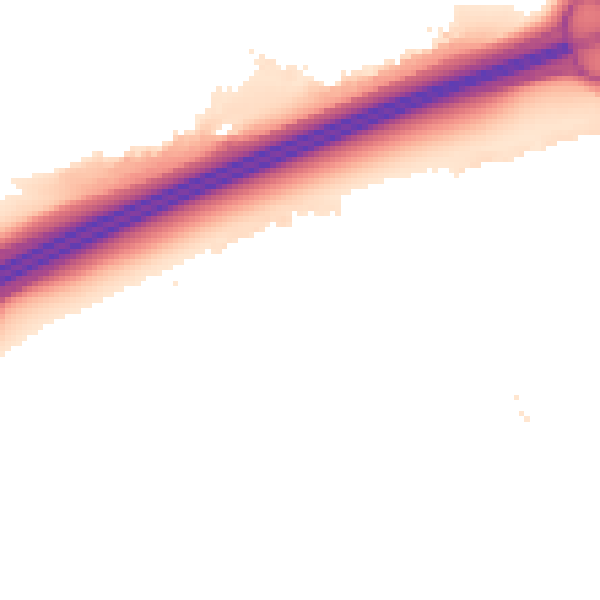 Night-time road noise heatmap for PE7 8BU