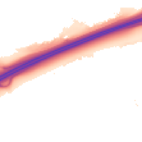 Night-time road noise heatmap for PE7 8DU