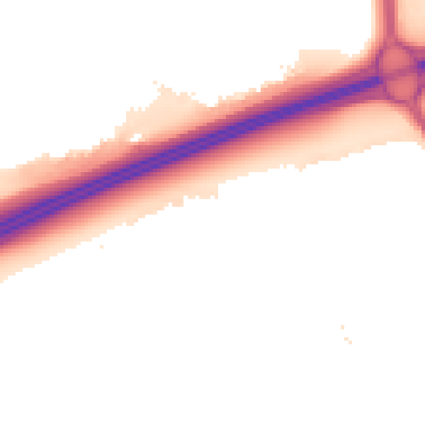 Night-time road noise heatmap for PE7 8DX