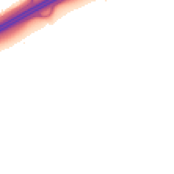 Night-time road noise heatmap for PE7 8FR