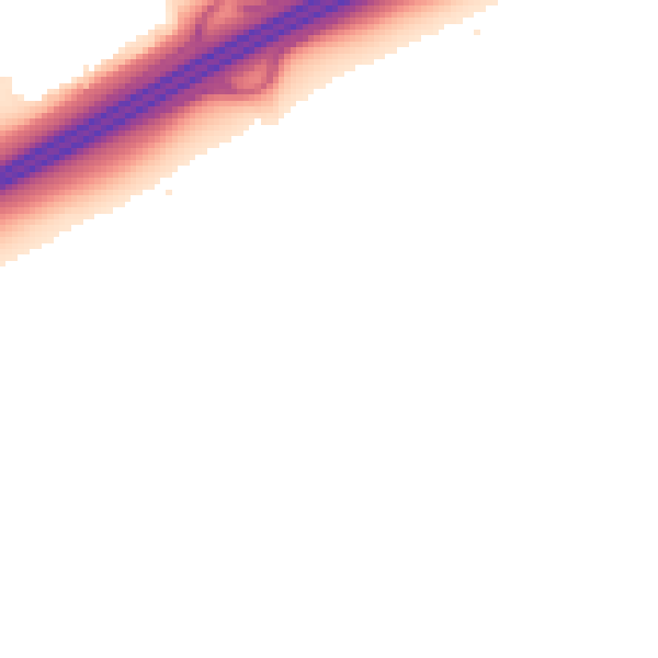 Night-time road noise heatmap for PE7 8FW