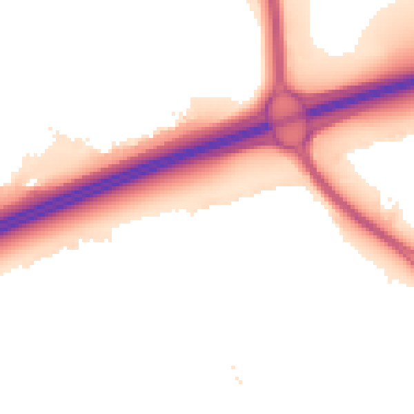Night-time road noise heatmap for PE7 8GE