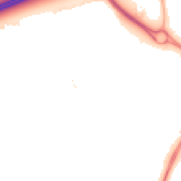 Night-time road noise heatmap for PE7 8GF