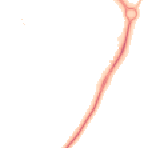 Night-time road noise heatmap for PE7 8GJ