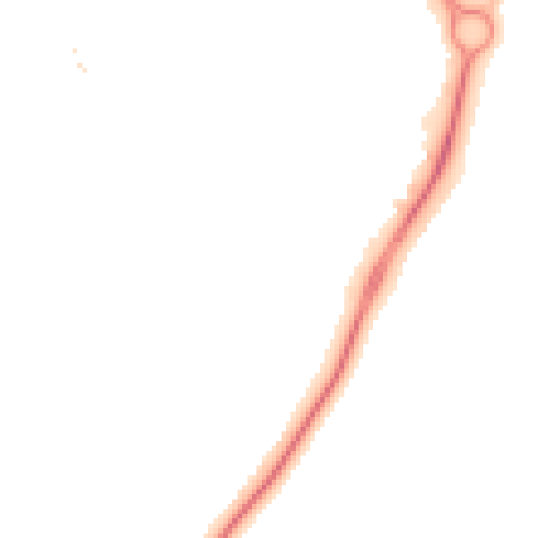 Night-time road noise heatmap for PE7 8GL