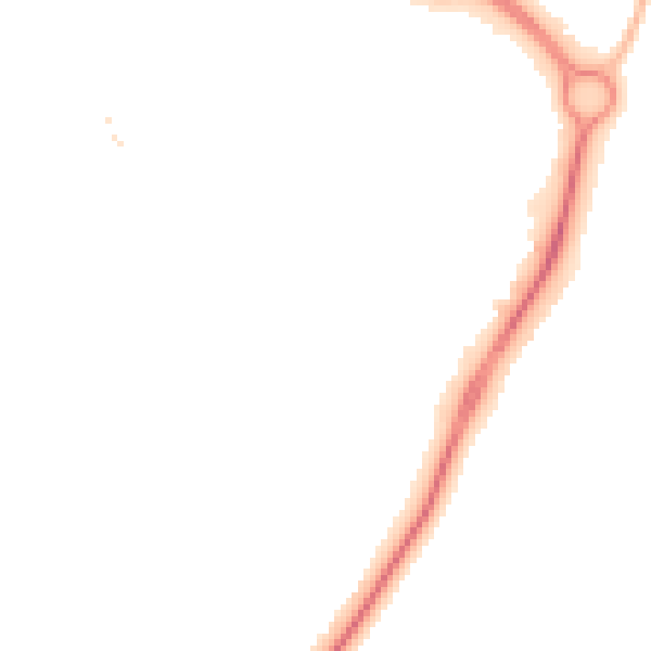 Night-time road noise heatmap for PE7 8GP